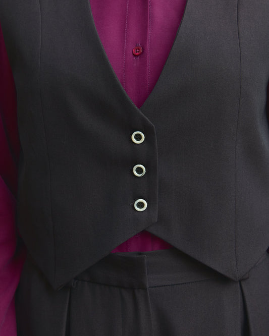 Gilet Pecìn in lana Cacao