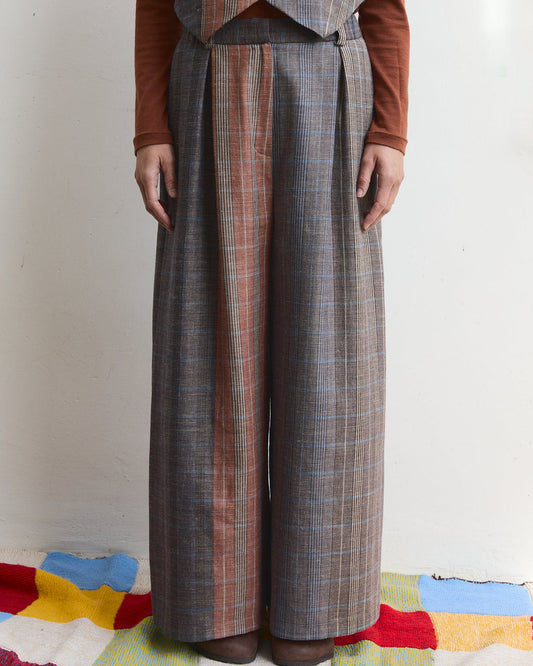 Edizione speciale- Pantalone Cianìn Cianìn in lana e seta fantasia