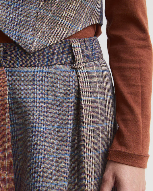 Edizione speciale- Pantalone Cianìn Cianìn in lana e seta fantasia