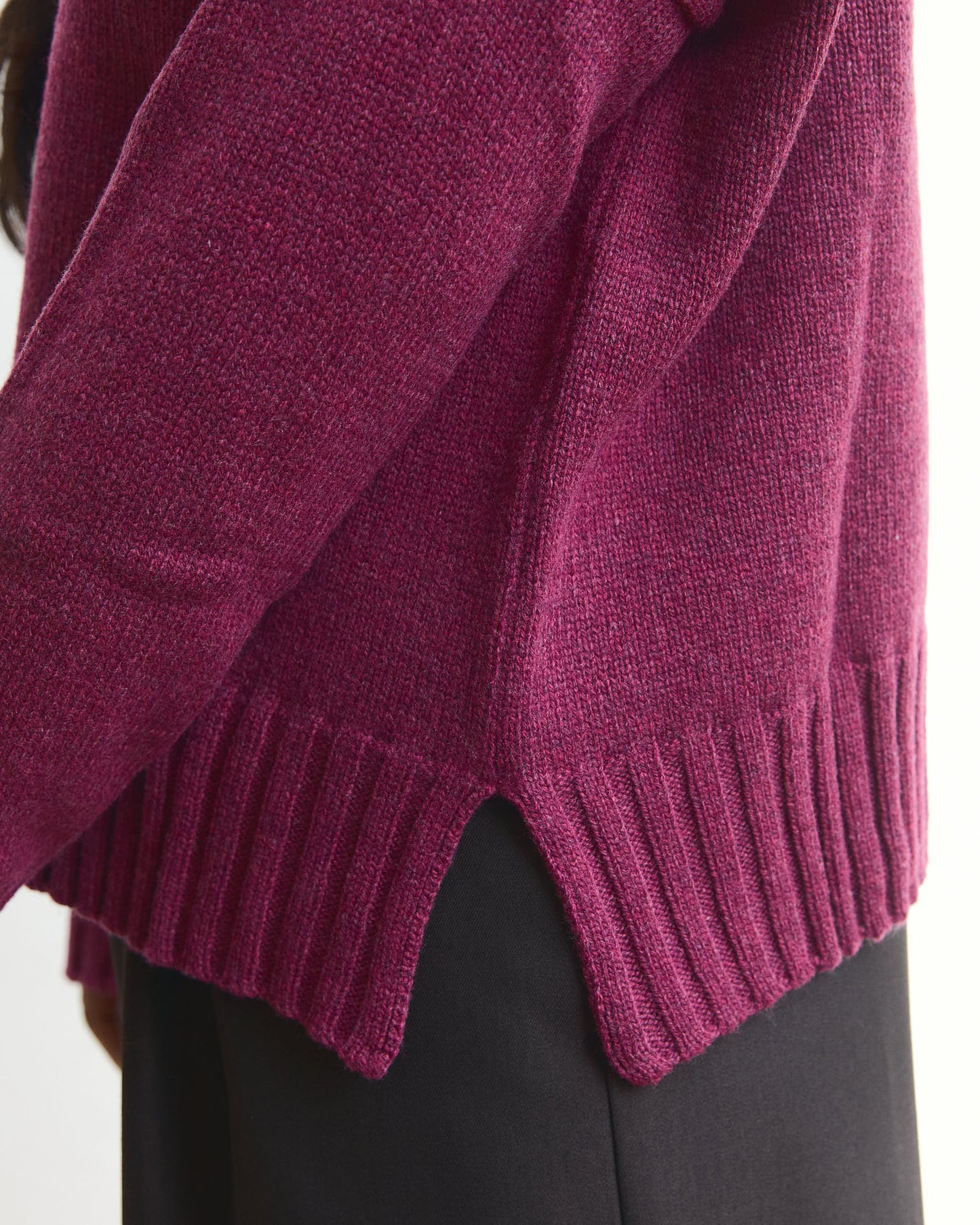 Maglione Tramontana in Prugna Lampone