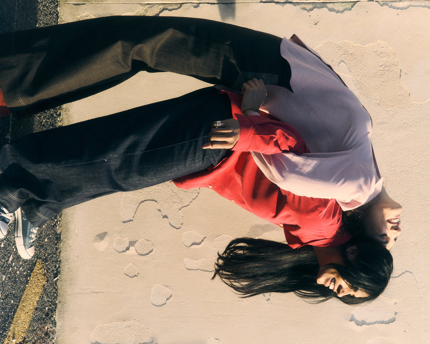 Camicia Aiga in viscosa Rosso corallo