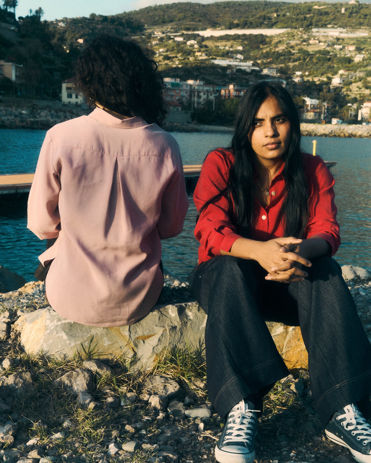 Camicia Aiga in viscosa Rosa conchiglia
