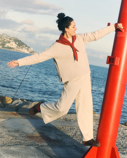 Pantalone velluto Mainà in Sabbia chiaro