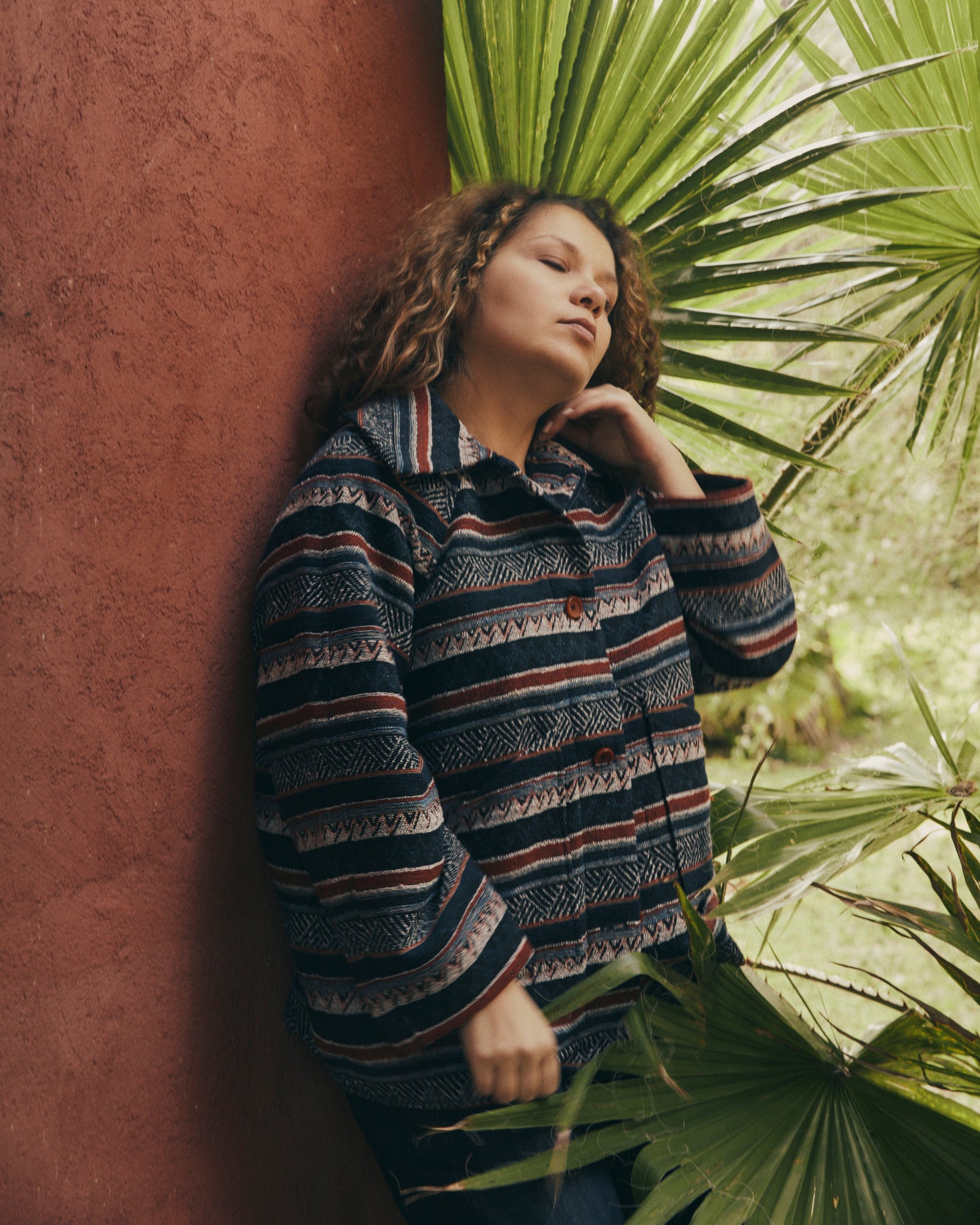 Gaia jacket lined in herringbone wool