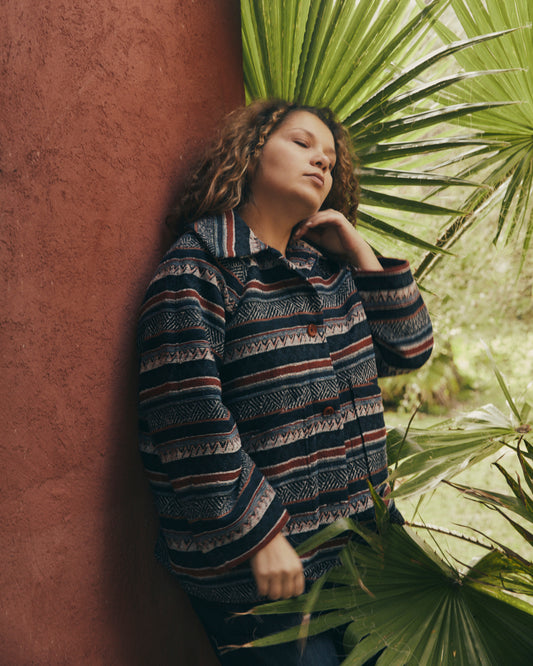 Gaia jacket lined in herringbone wool