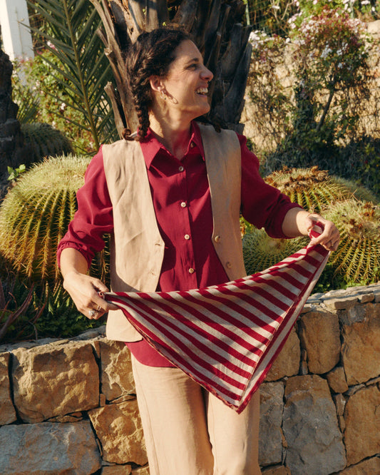 Niù scarf in jersey with nautical stripes