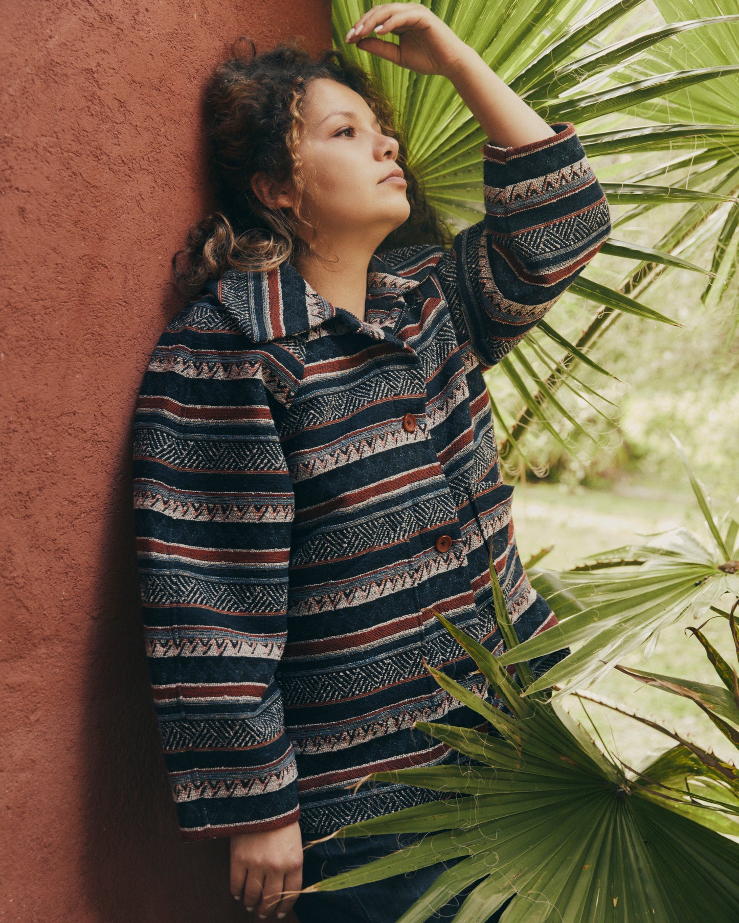 Gaia jacket lined in herringbone wool