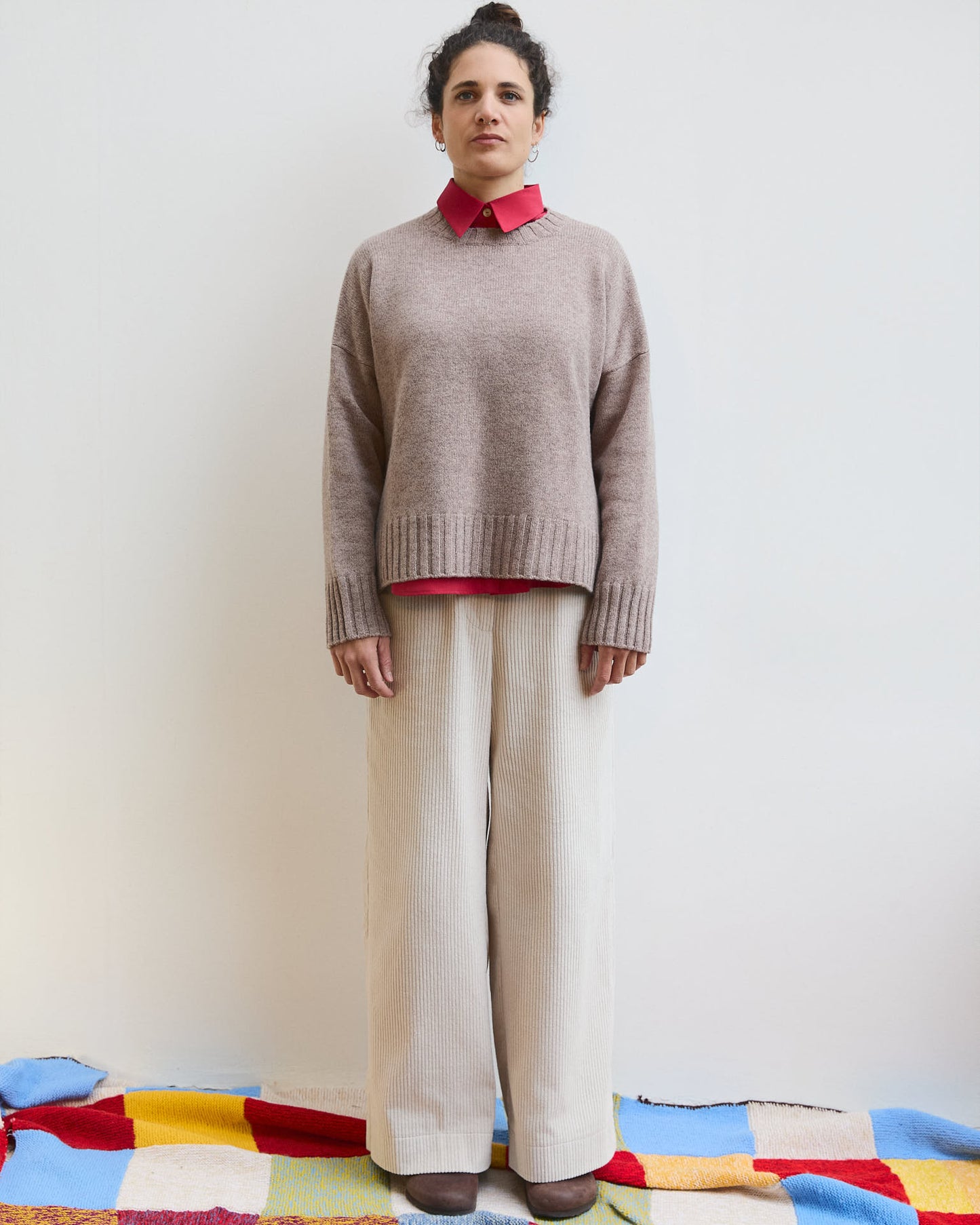 Pantalone velluto Mainà in Sabbia chiaro