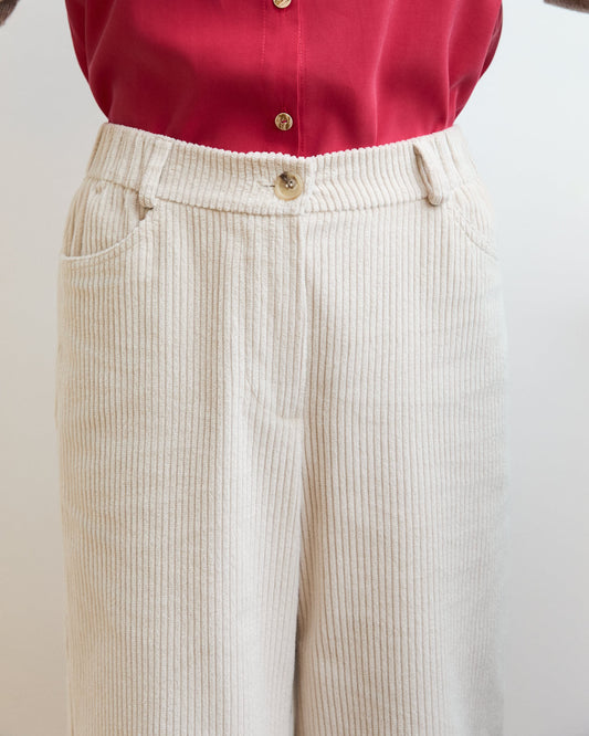 Pantalone velluto Mainà in Sabbia chiaro