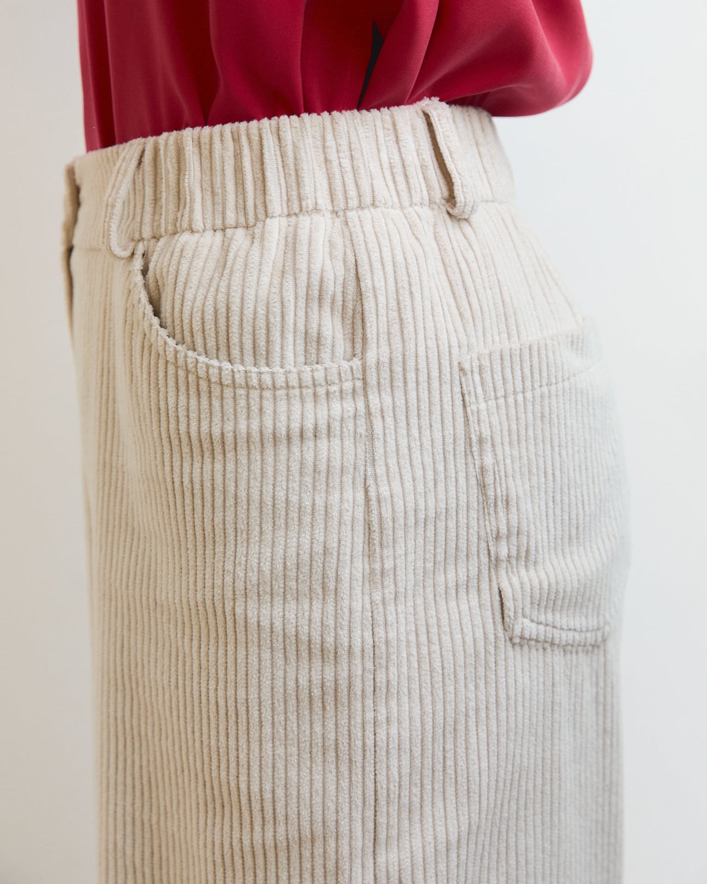 Pantalone velluto Mainà in Sabbia chiaro