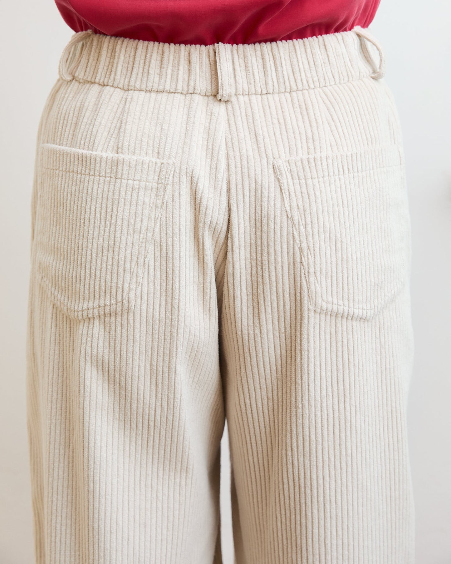 Pantalone velluto Mainà in Sabbia chiaro