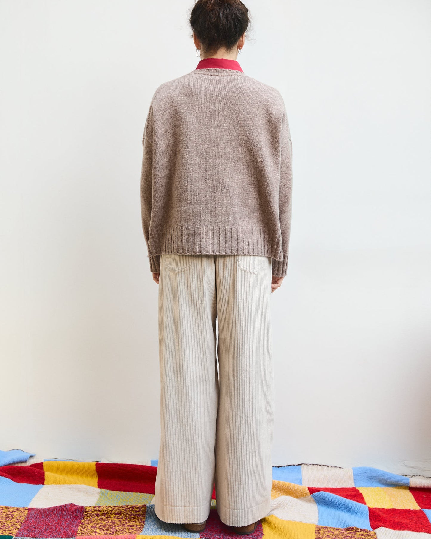 Pantalone velluto Mainà in Sabbia chiaro