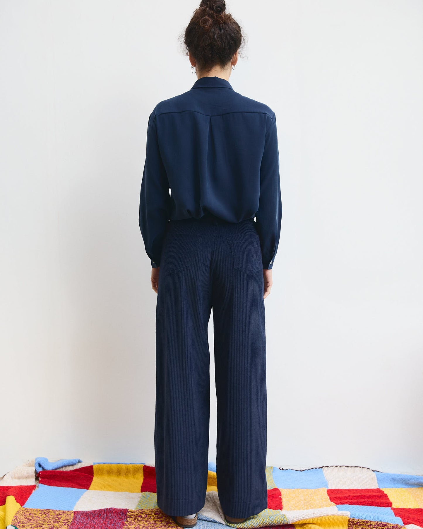 Pantalone velluto Mainà in Blu notte