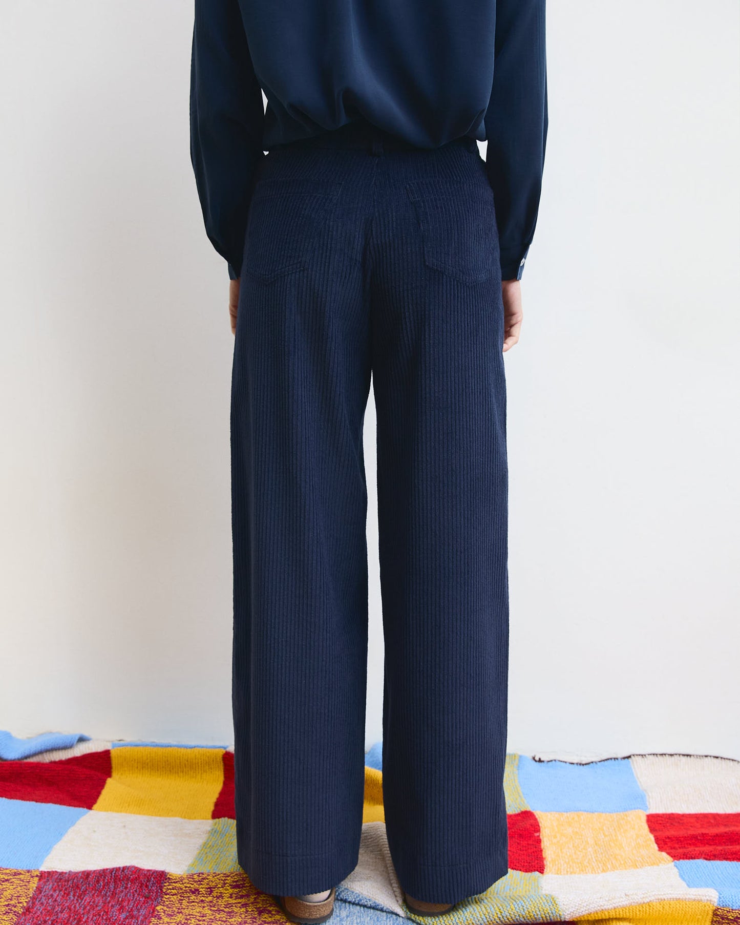 Pantalone velluto Mainà in Blu notte