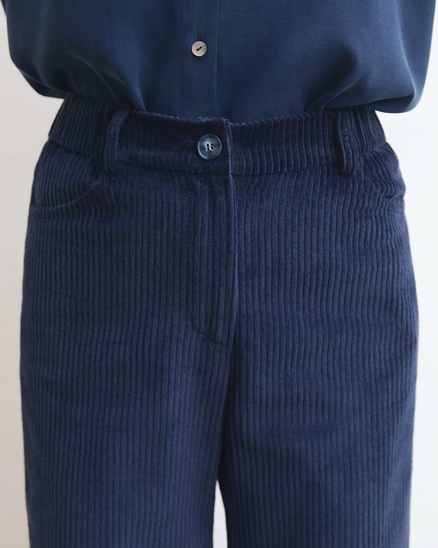 Pantalone velluto Mainà in Blu notte