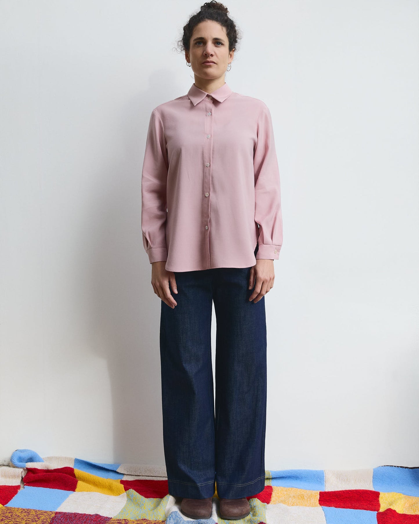 Camicia Aiga in viscosa Rosa conchiglia