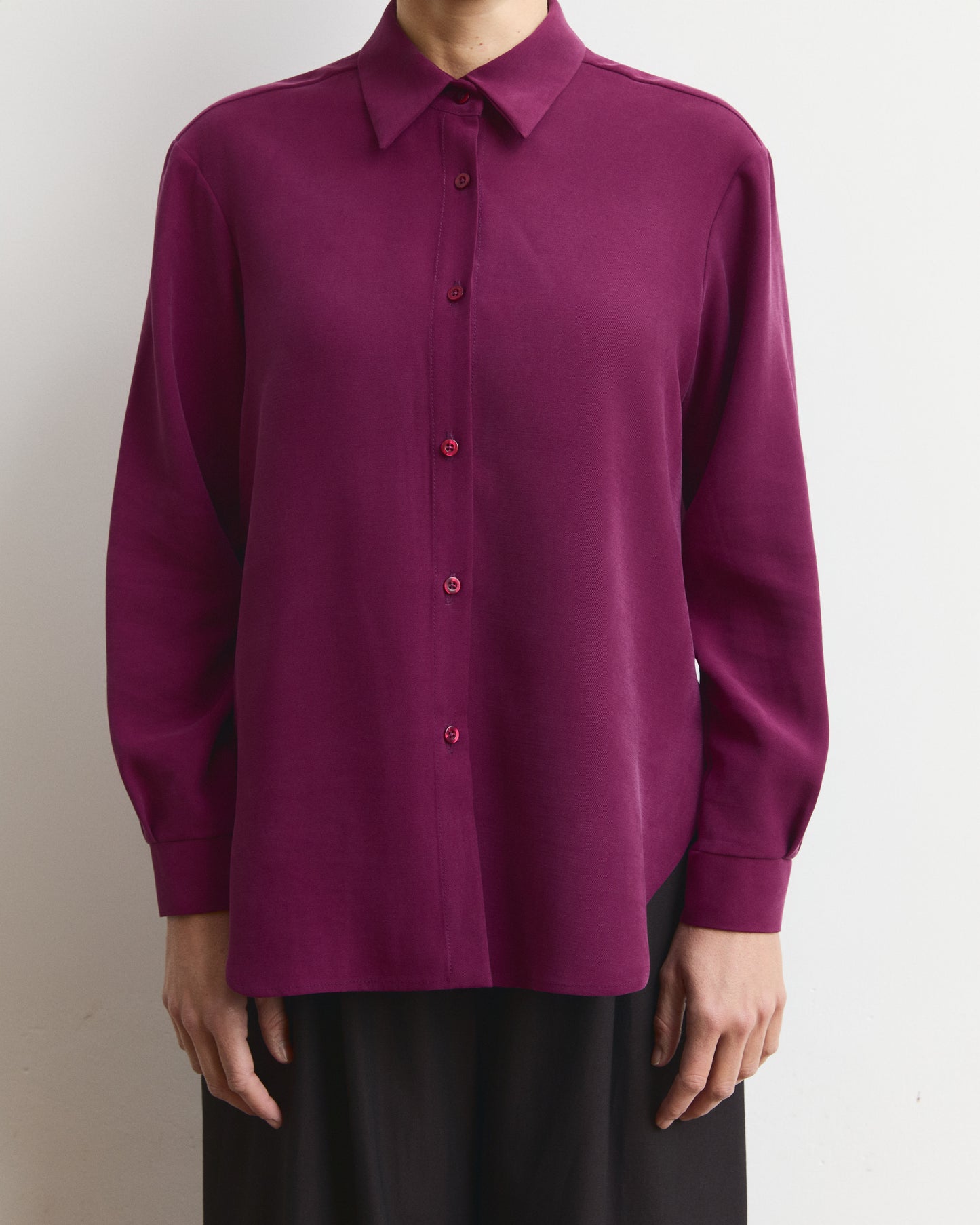 Camicia Aiga in viscosa Prugna lampone