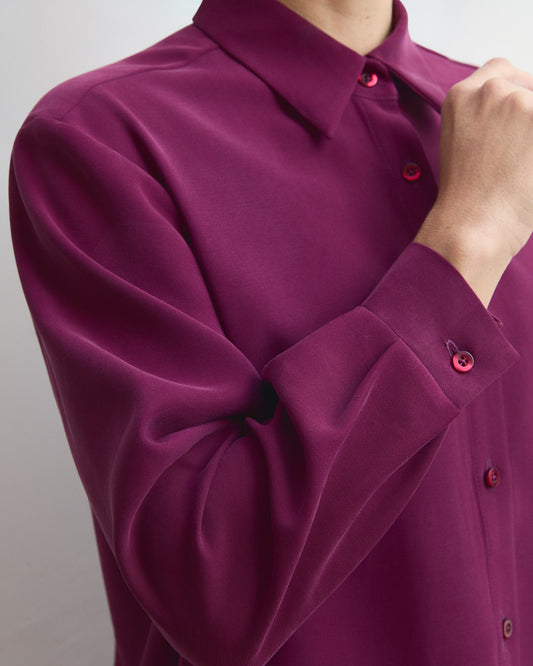 Camicia Aiga in viscosa Prugna lampone