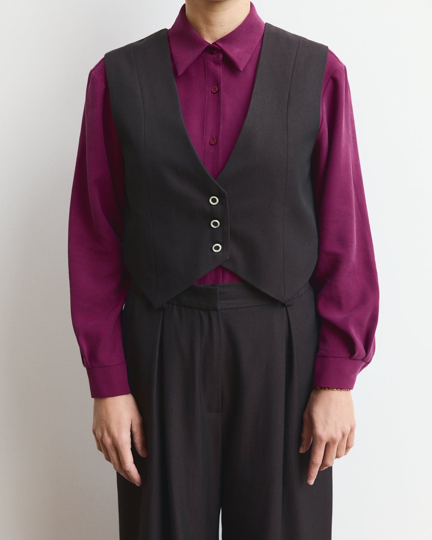 Gilet Pecìn in lana Cacao