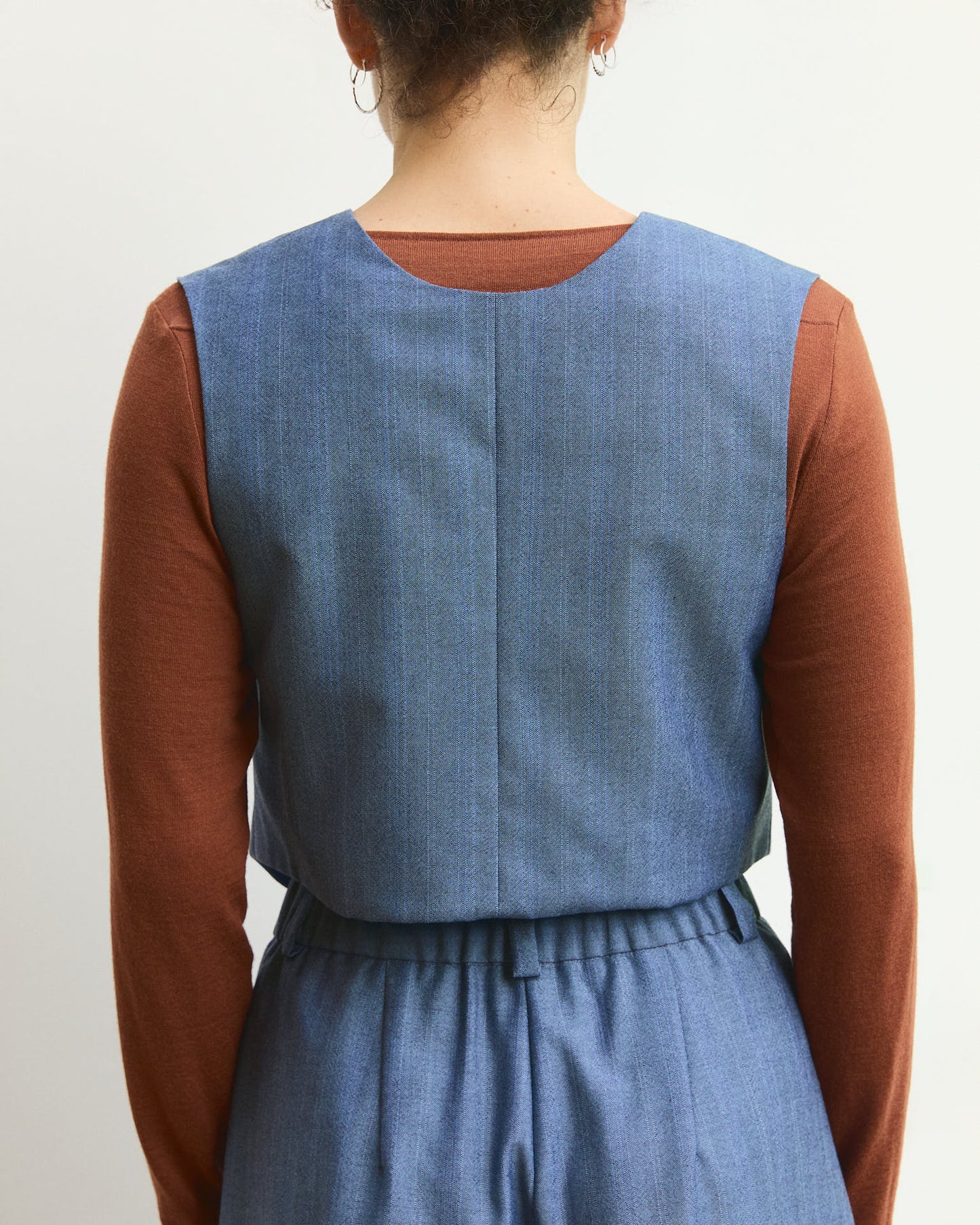 Gilet Pecìn in lana Grigio Nuvola