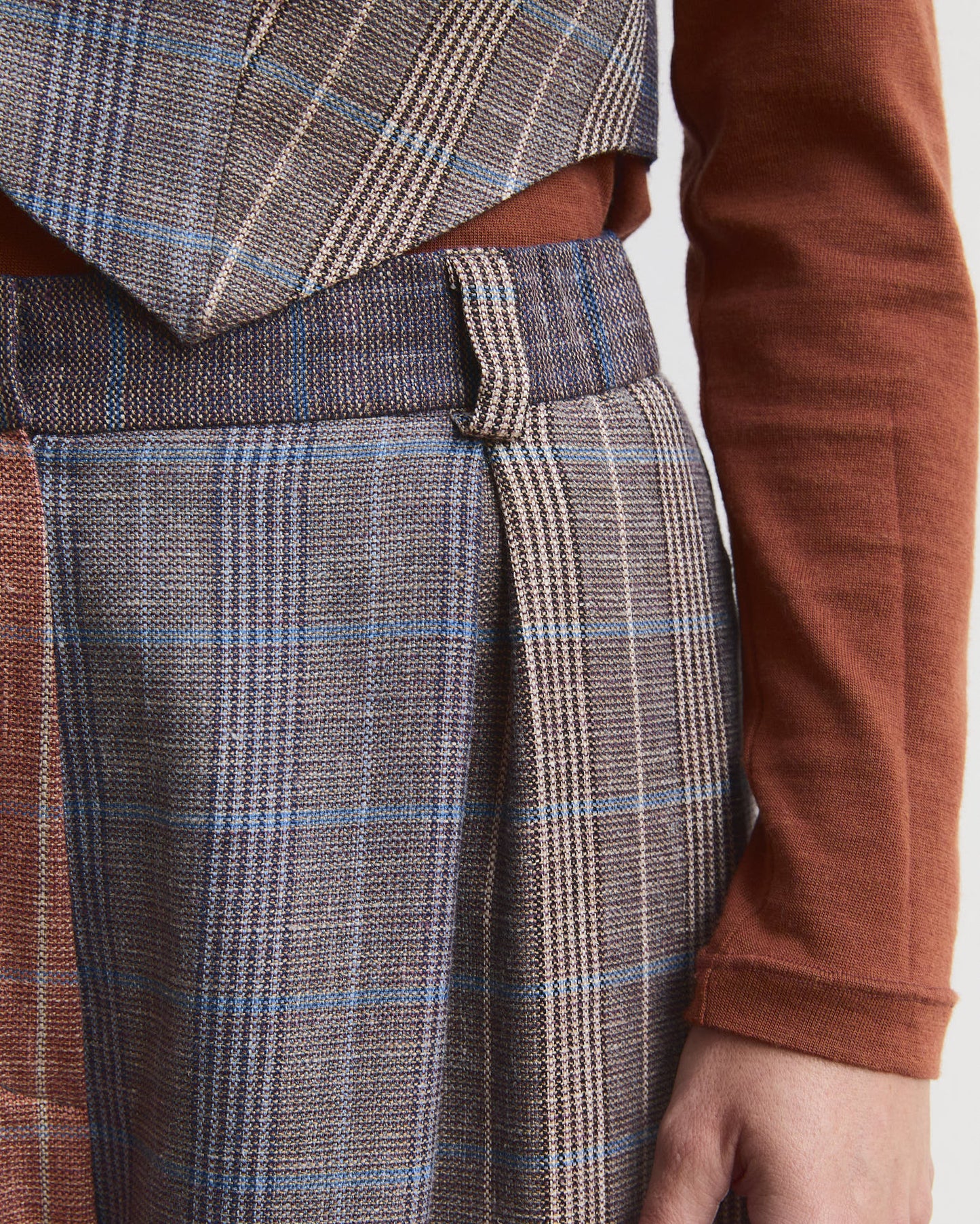 Edizione speciale- Pantalone Cianìn Cianìn in lana e seta fantasia