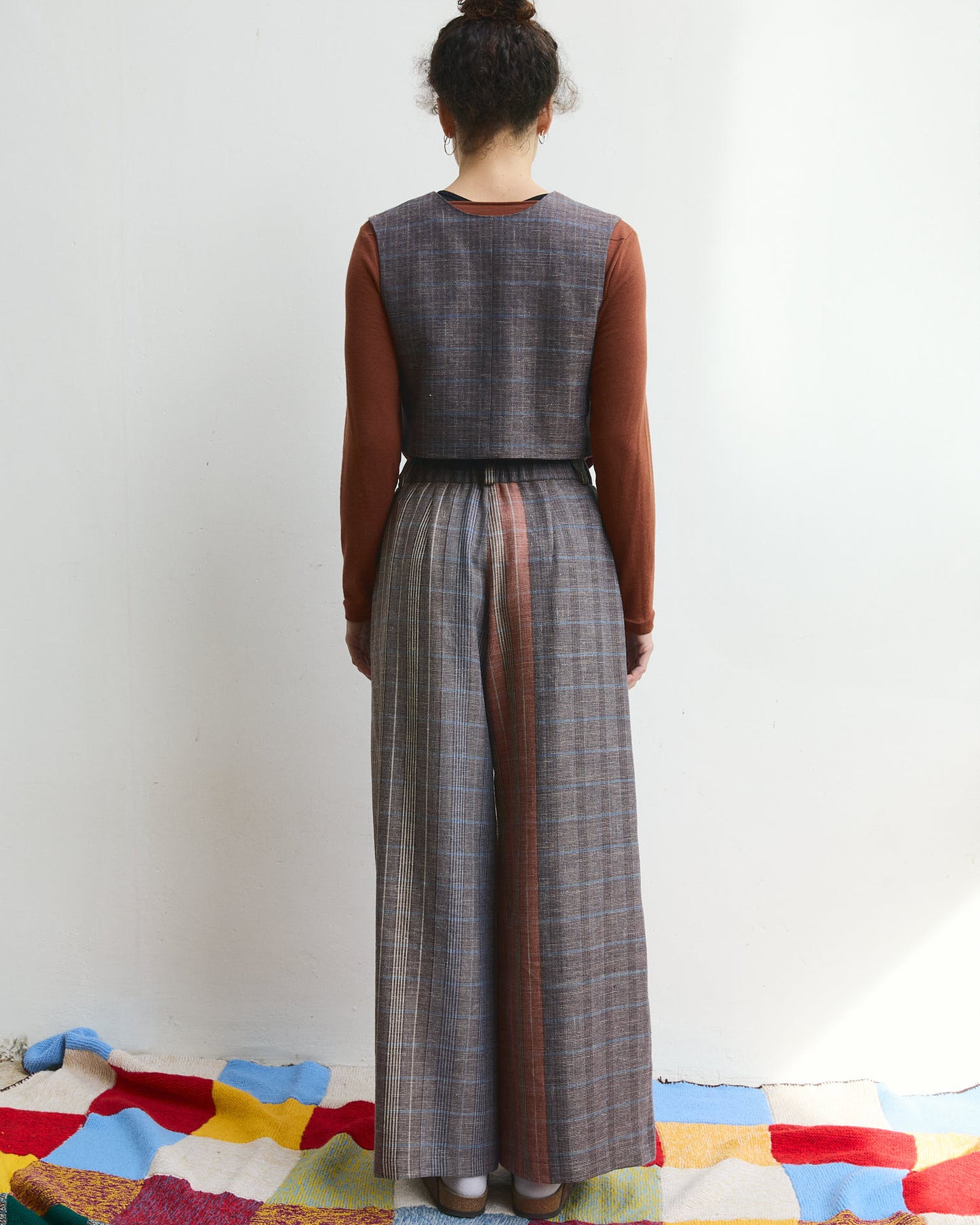 Edizione speciale- Pantalone Cianìn Cianìn in lana e seta fantasia