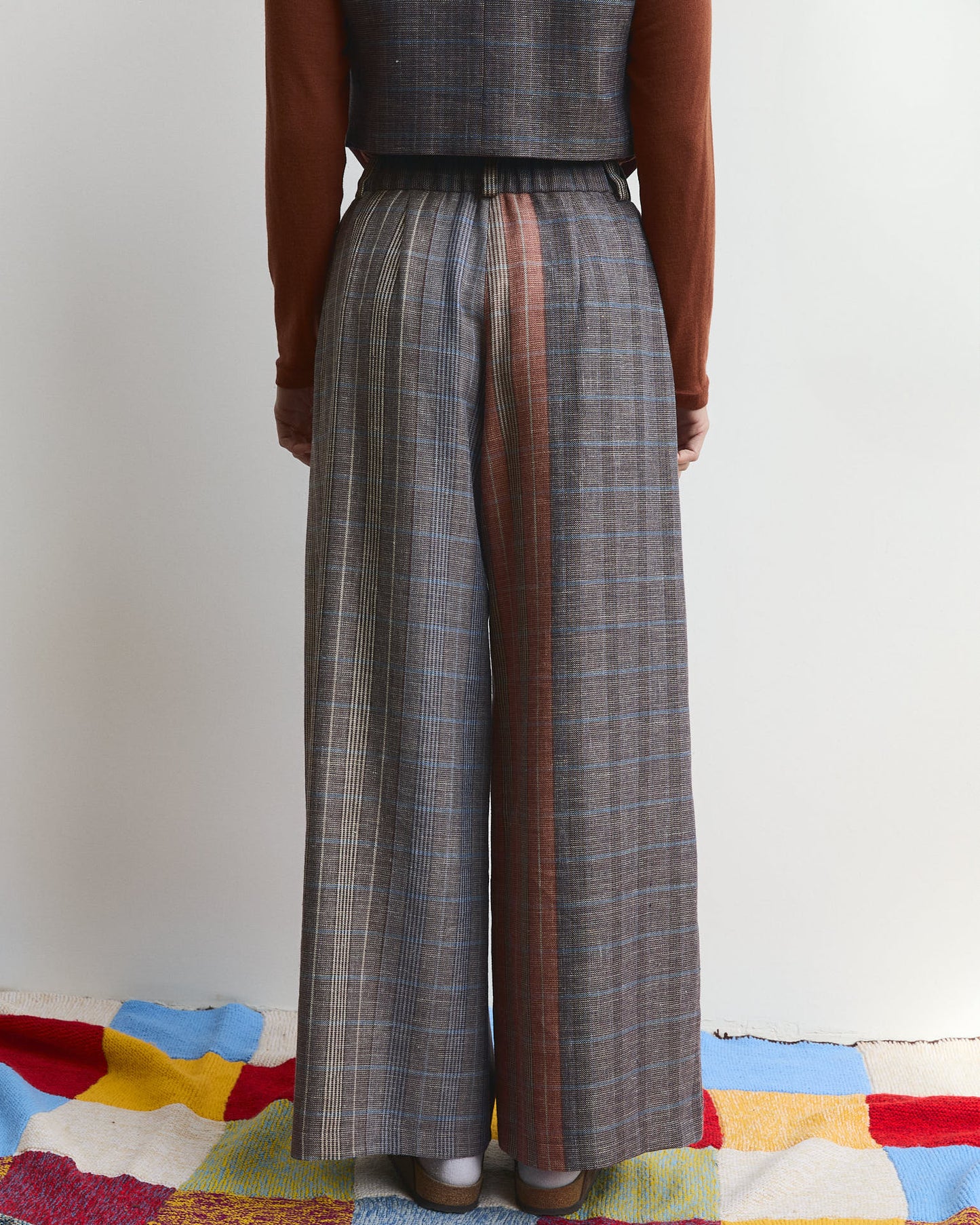 Edizione speciale- Pantalone Cianìn Cianìn in lana e seta fantasia