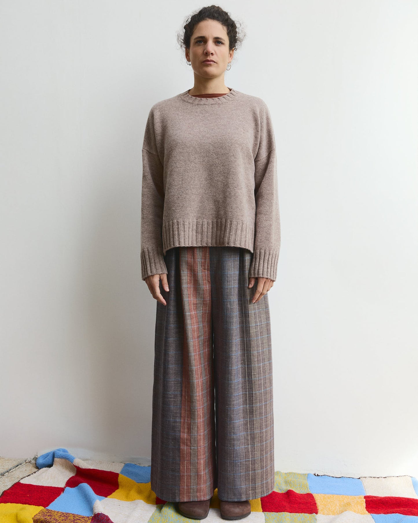 Edizione speciale- Pantalone Cianìn Cianìn in lana e seta fantasia