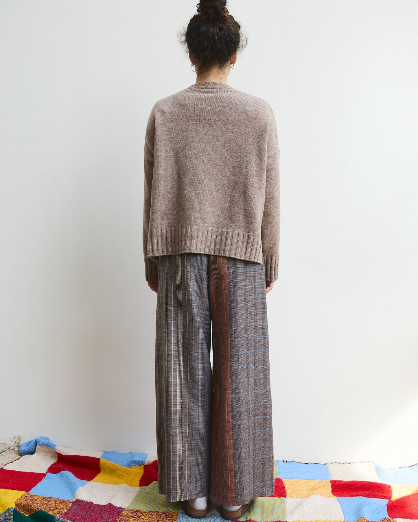 Edizione speciale- Pantalone Cianìn Cianìn in lana e seta fantasia