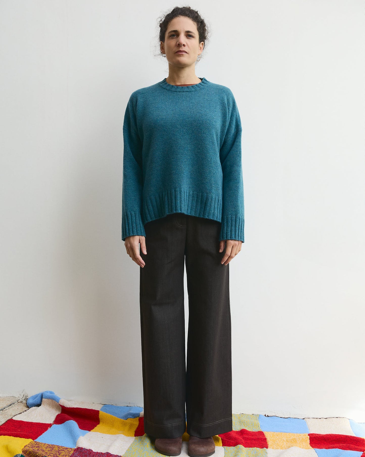 Pantalone jeans Mainà in denim Moka