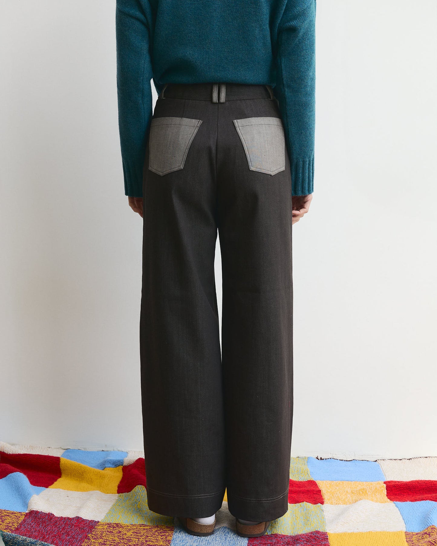 Pantalone jeans Mainà in denim Moka