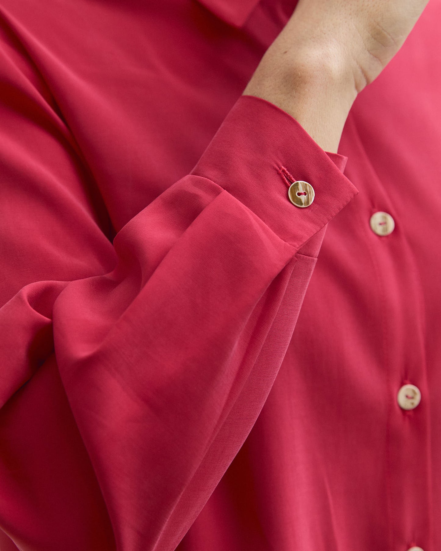 Camicia Aiga in viscosa Rosso corallo
