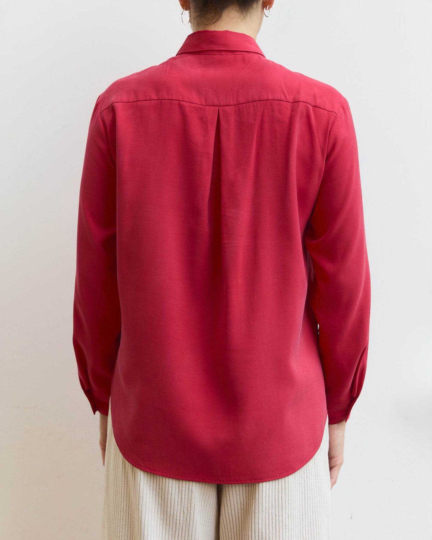 Camicia Aiga in viscosa Rosso corallo