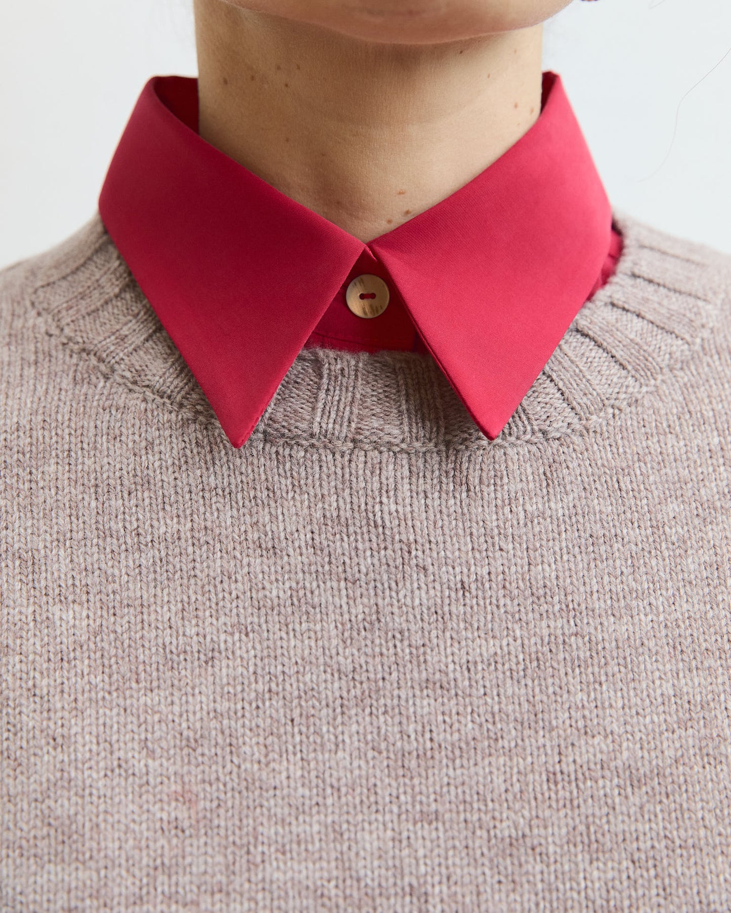 Camicia Aiga in viscosa Rosso corallo