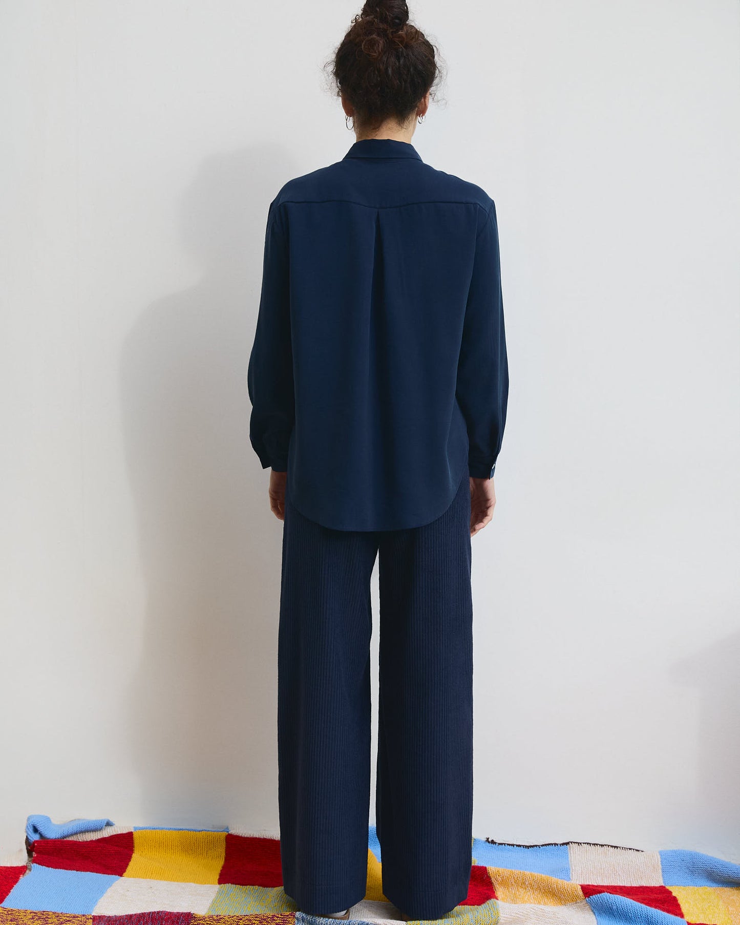 Camicia Aiga in viscosa Blu notte