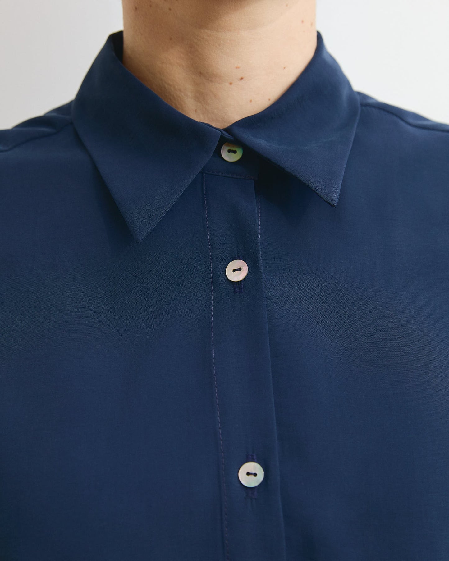 Camicia Aiga in viscosa Blu notte