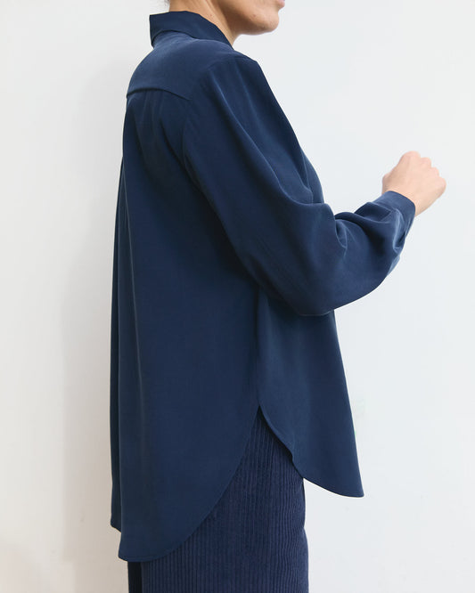 Aiga Viscose Shirt Midnight Blue