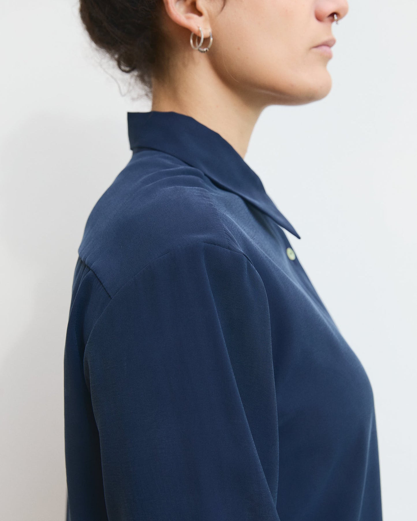 Camicia Aiga in viscosa Blu notte