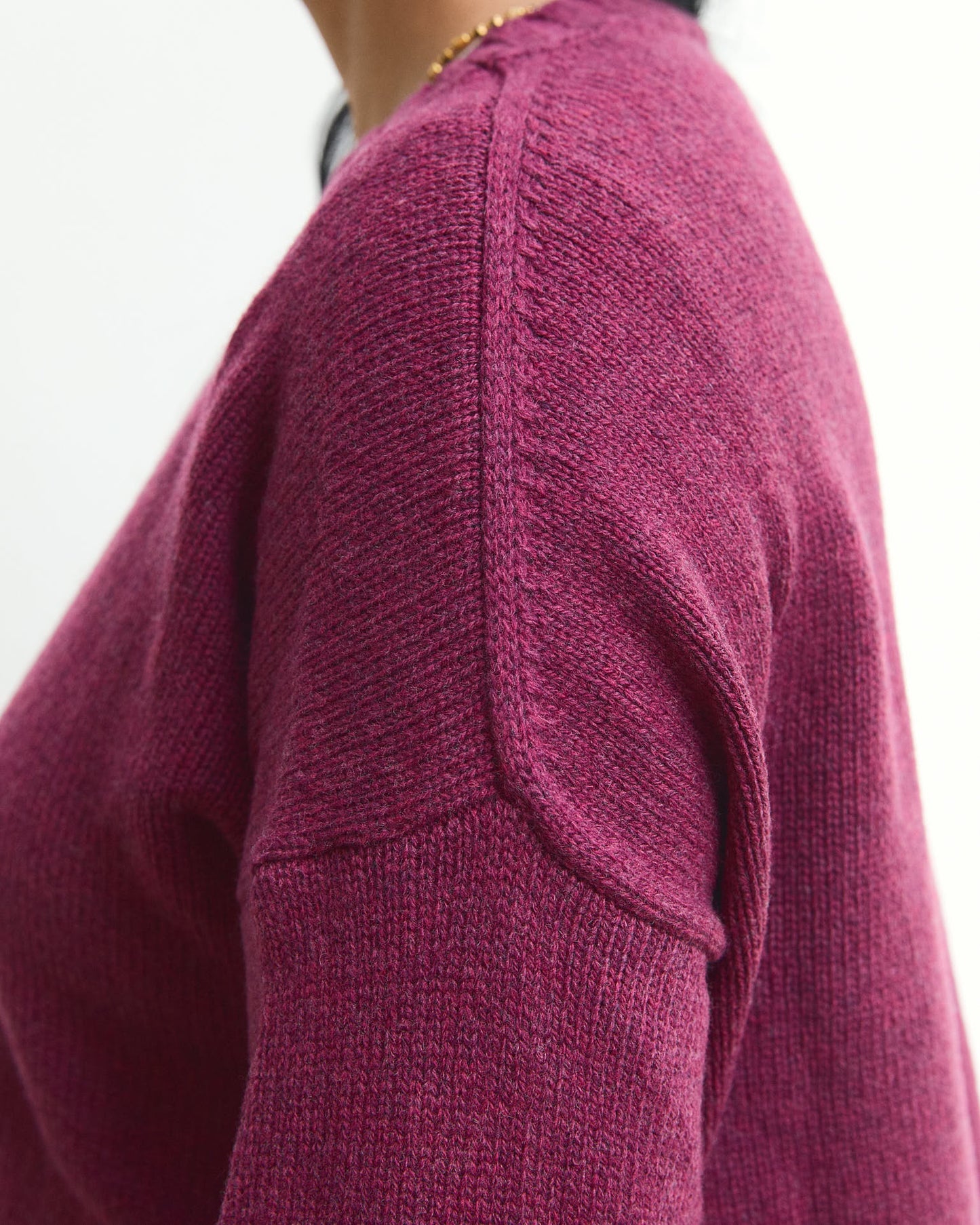 Maglione Tramontana in Prugna Lampone