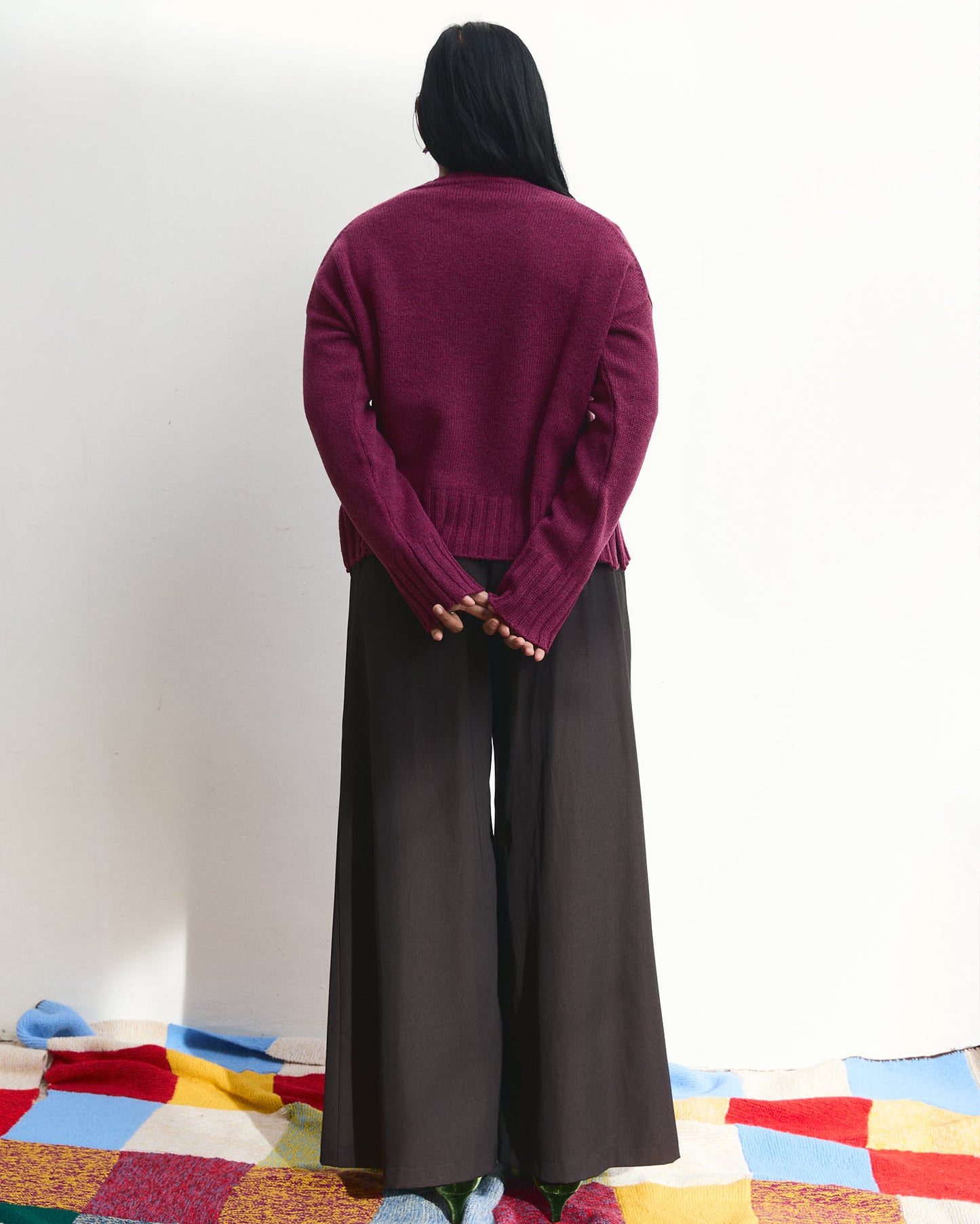 Maglione Tramontana in Prugna Lampone