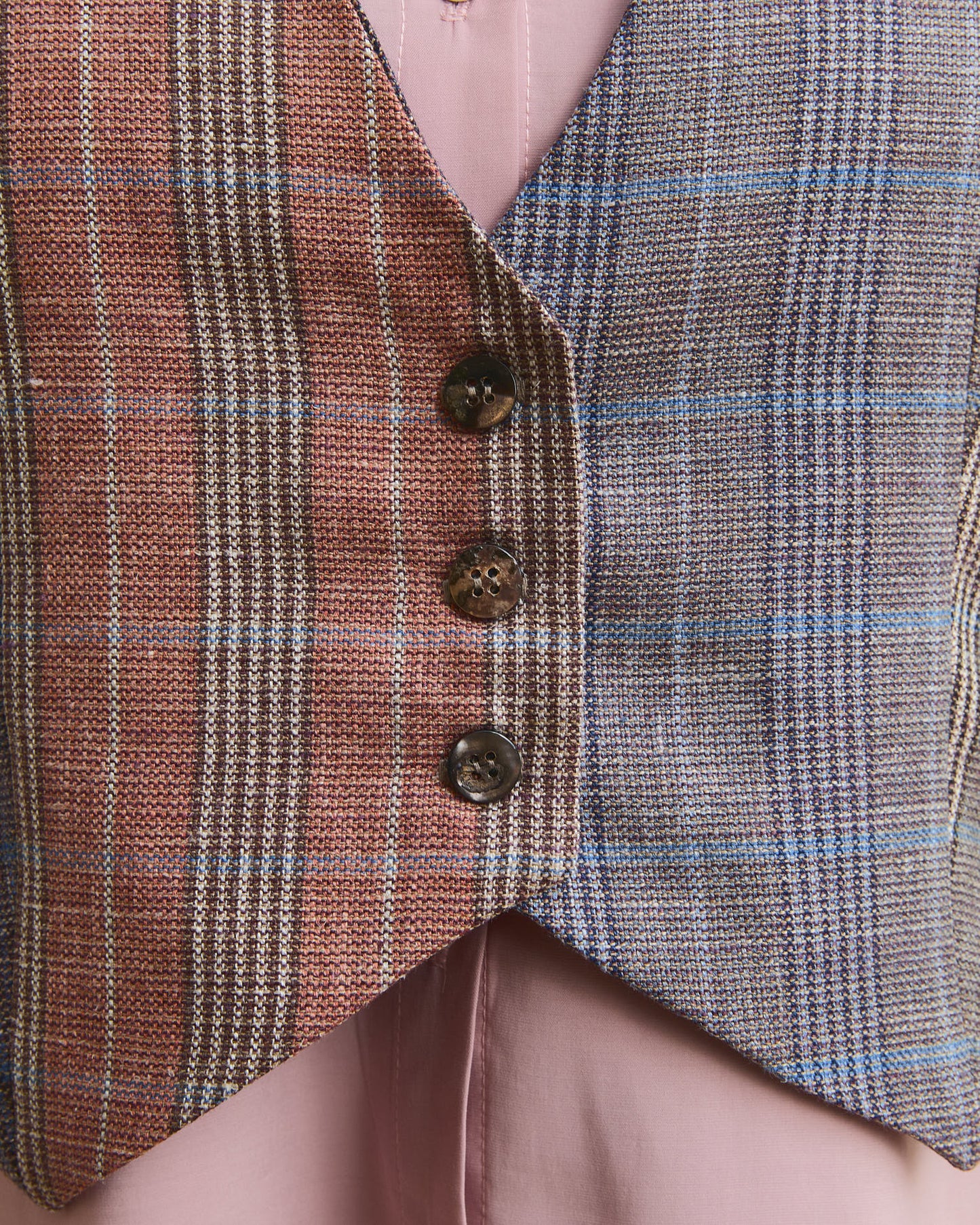 Edizione speciale -Gilet Pecìn in lana e seta fantasia