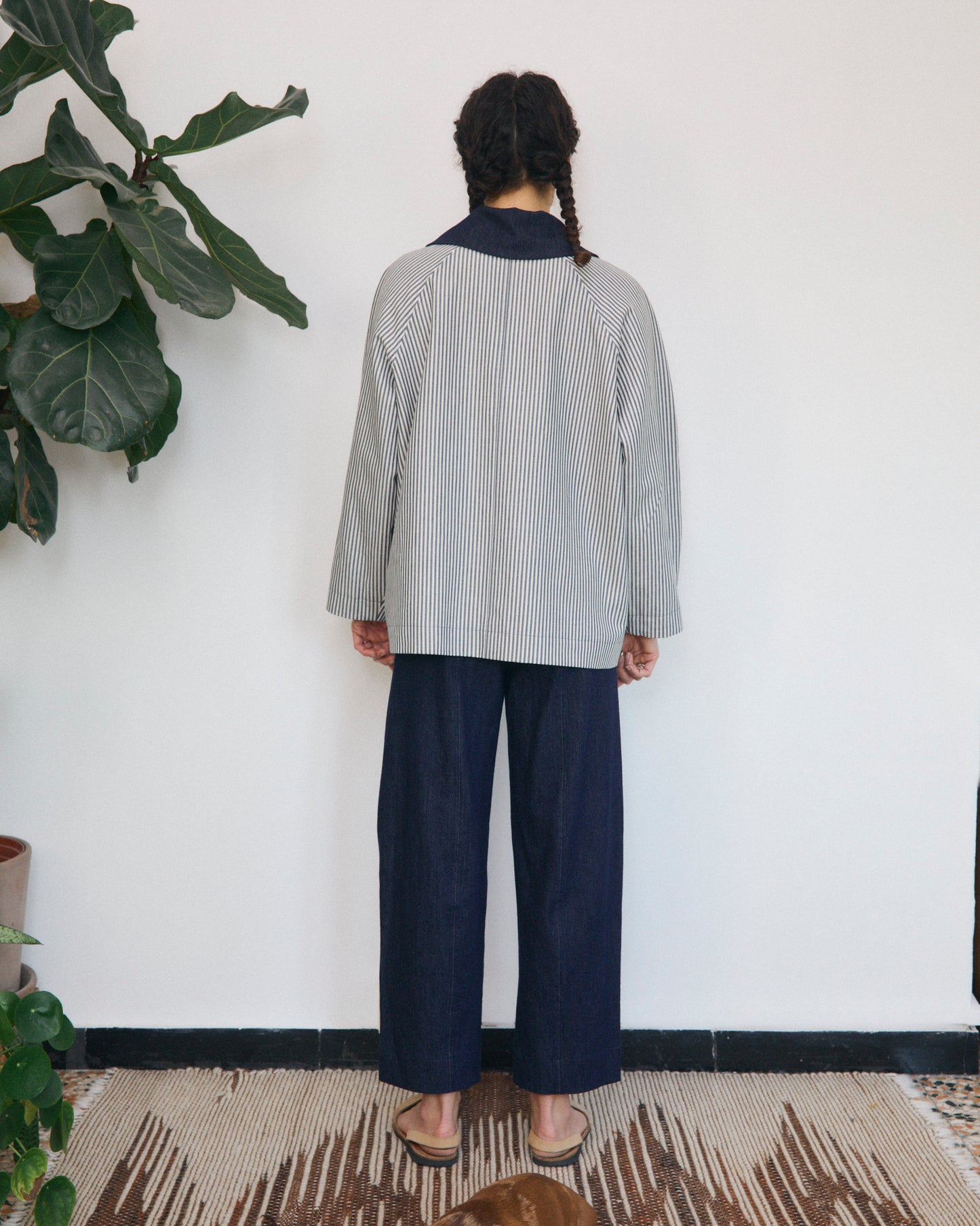 Gaia jacket lined in herringbone wool