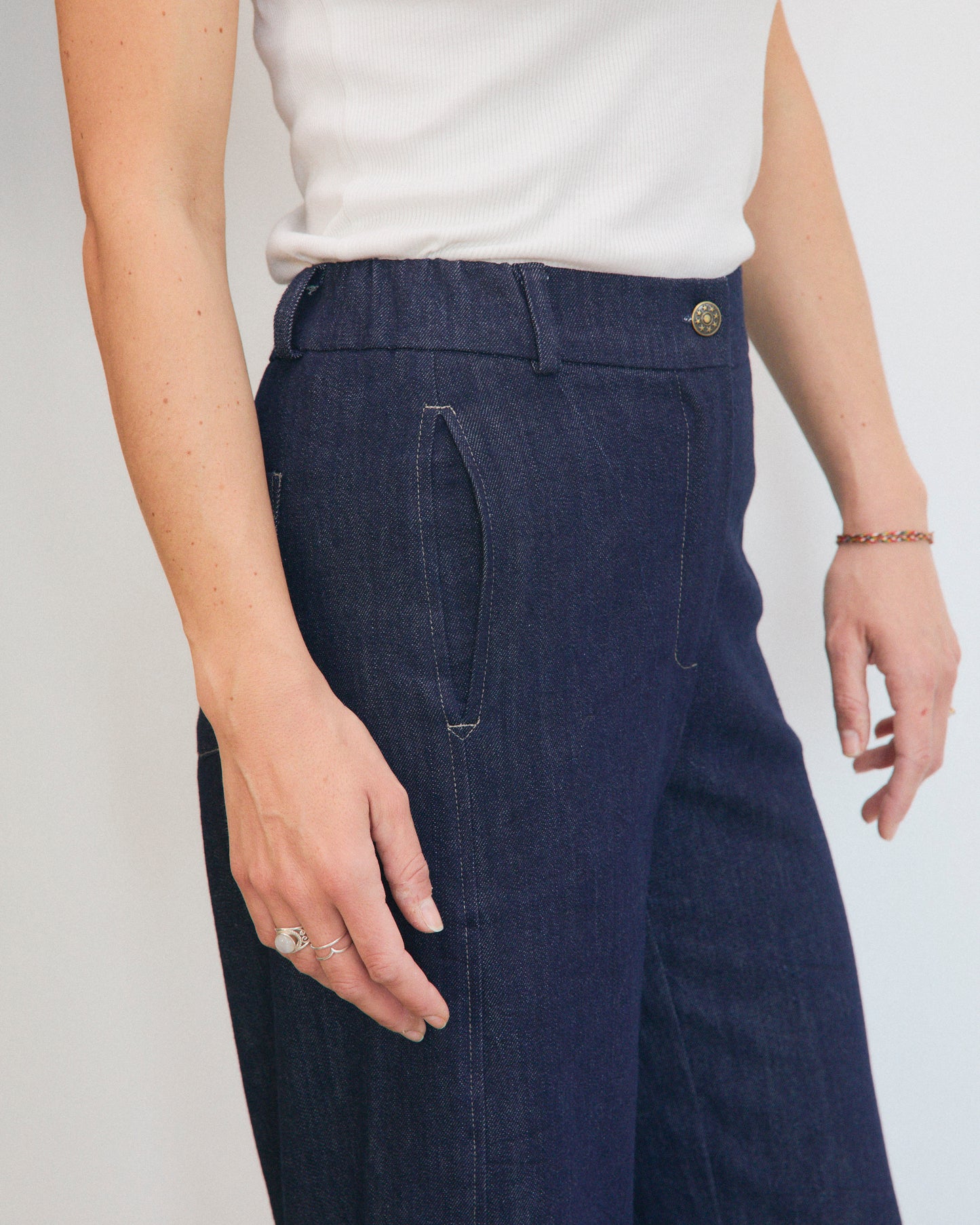 Mainà denim trousers in dark blue