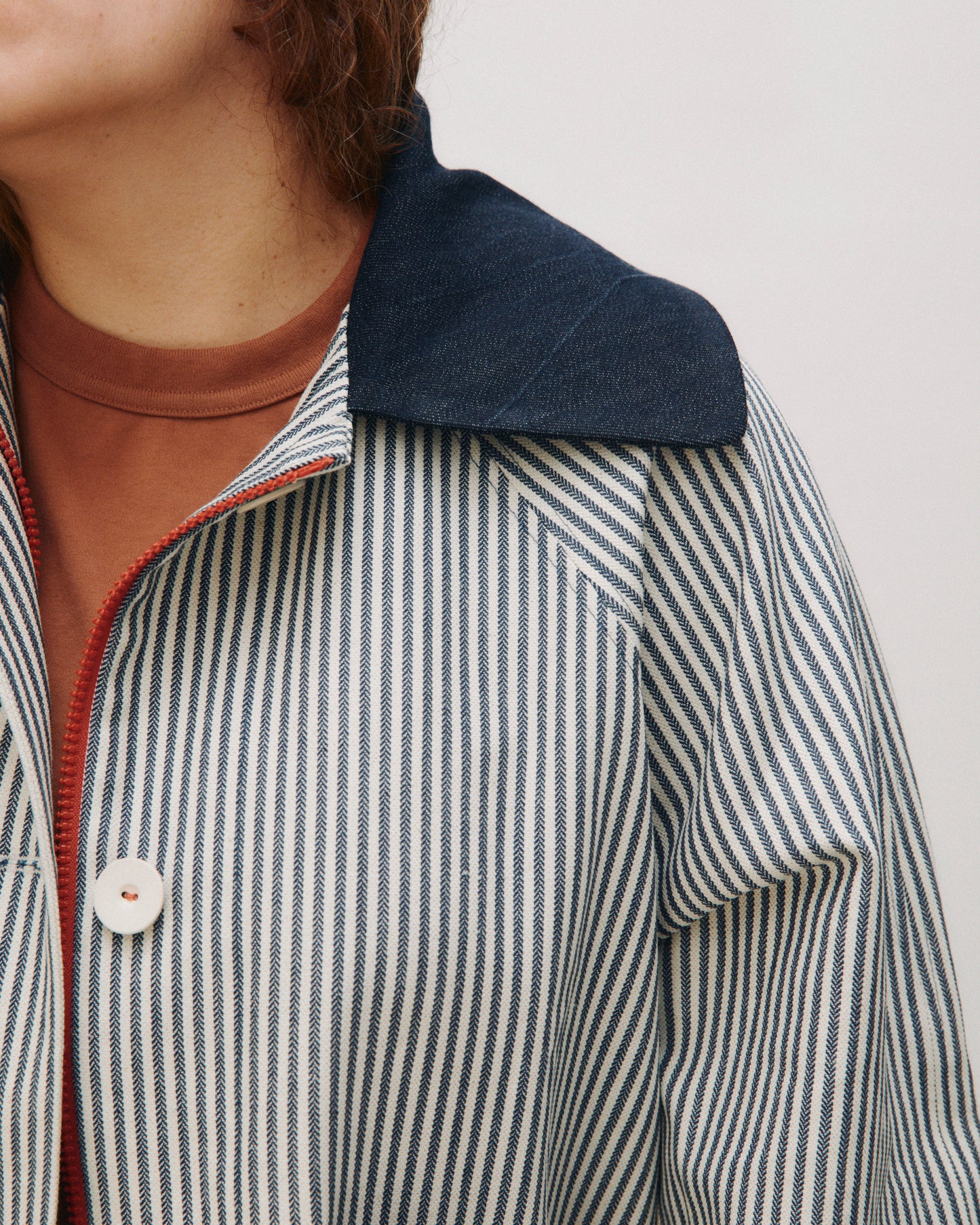 Gaia jacket lined in herringbone wool