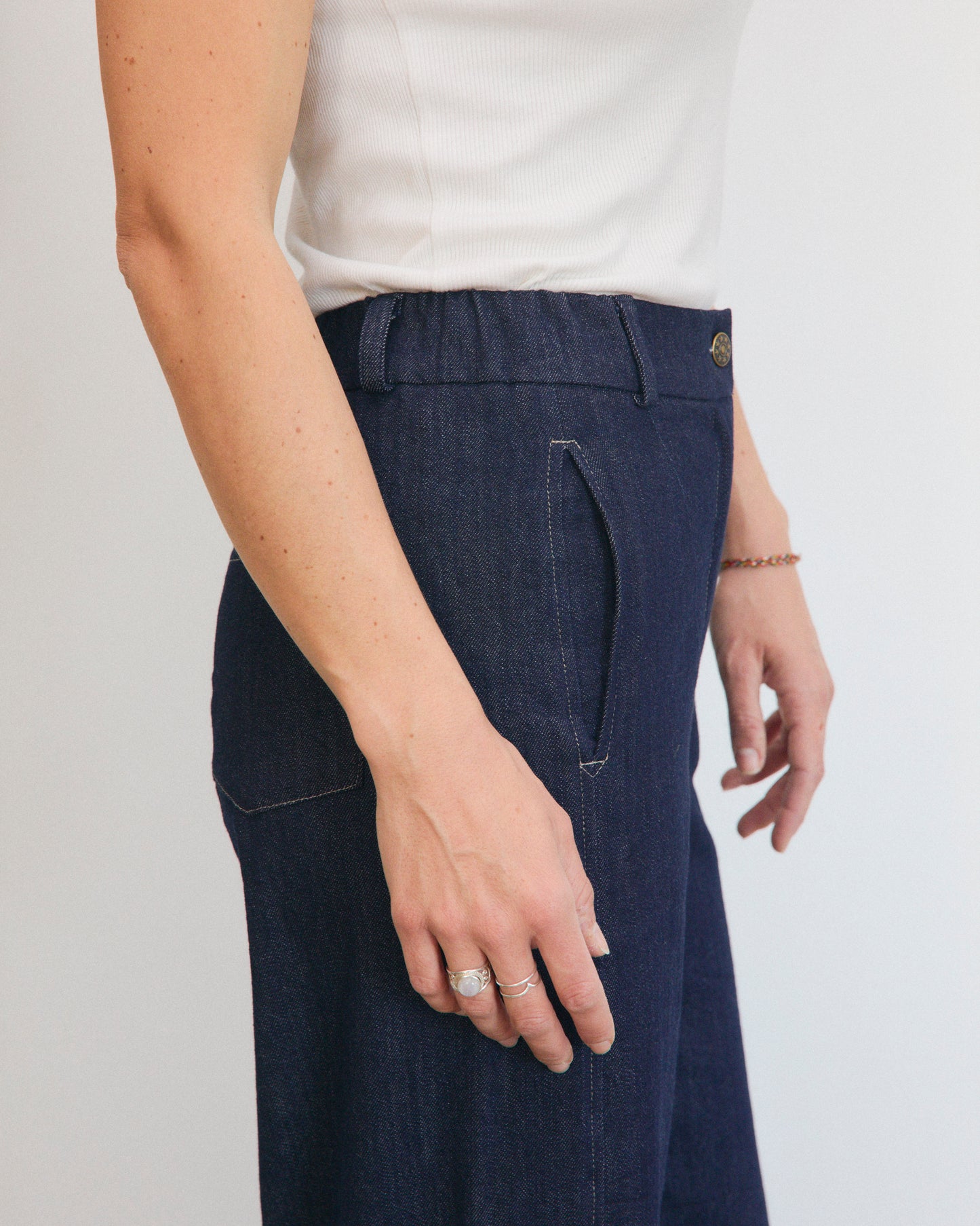 Mainà denim trousers in dark blue