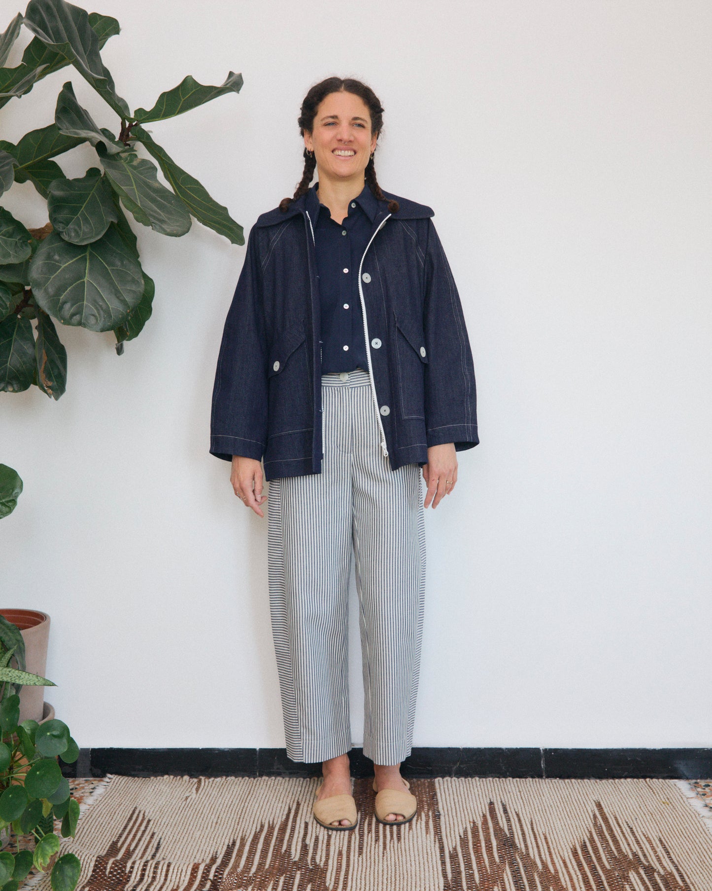 Mainà denim trousers in dark blue