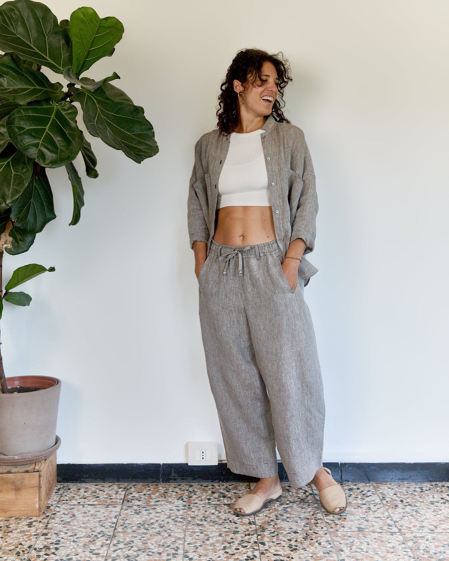 Mainà denim trousers in dark blue