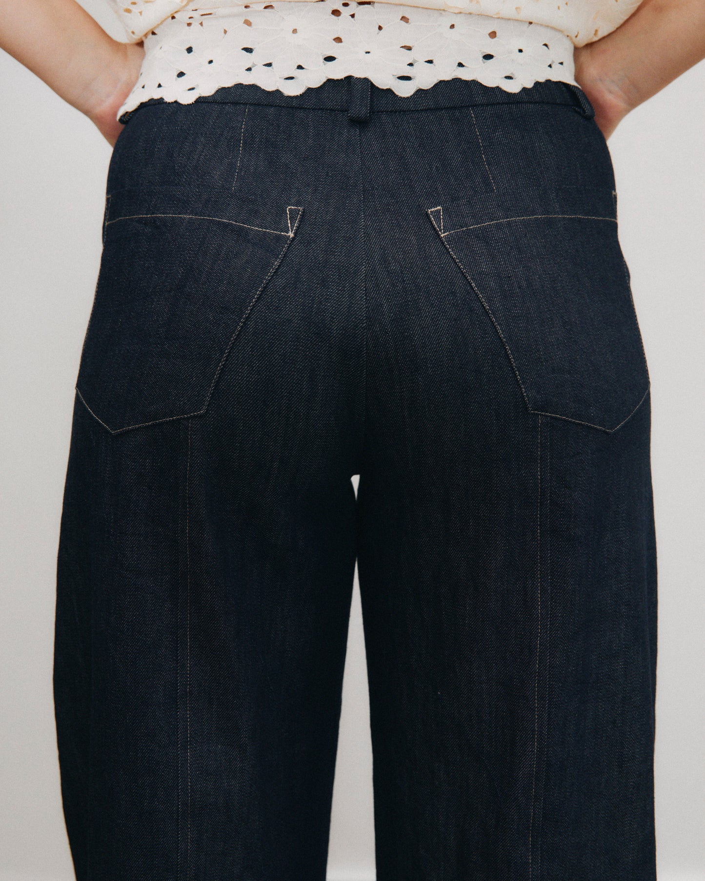 Mainà denim trousers in dark blue