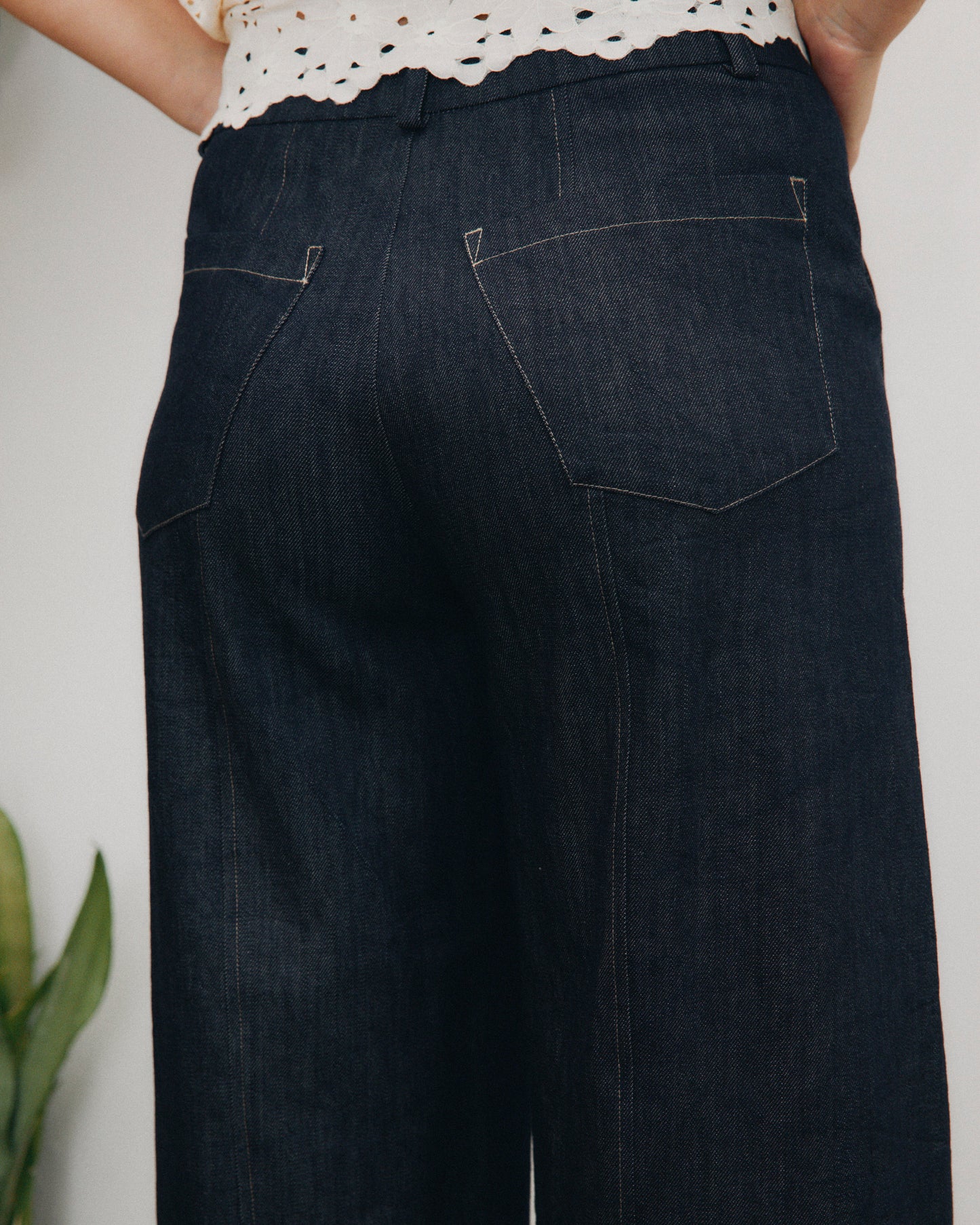 Mainà denim trousers in dark blue