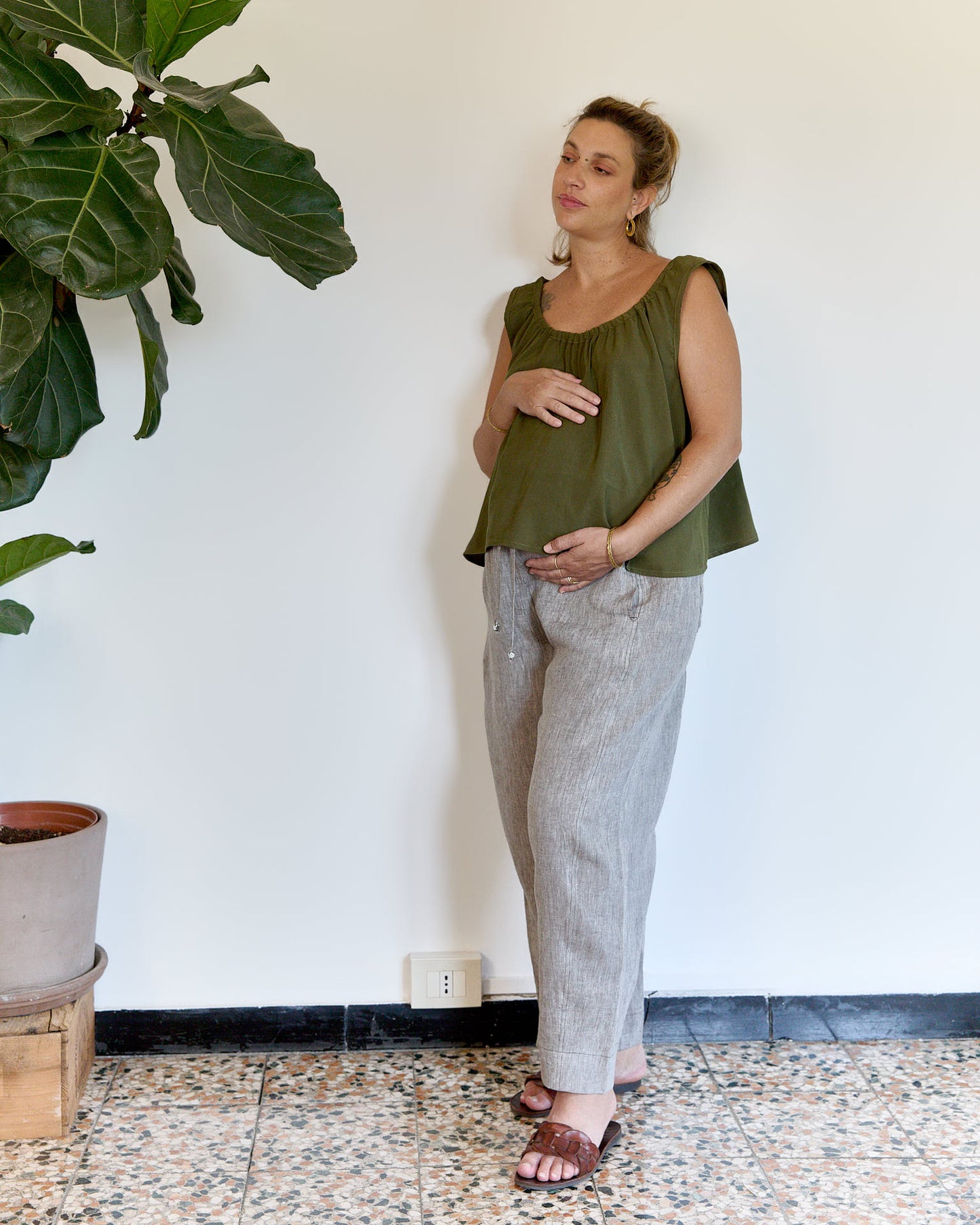 Pecìn Wool Vest in Cloud Grey